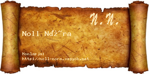Noll Nóra névjegykártya